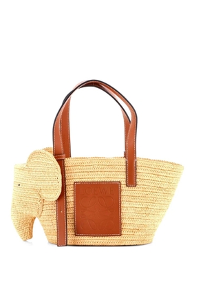 Loewe Pre-Owned Elephant Basket Raffia Small tote bag - Brown