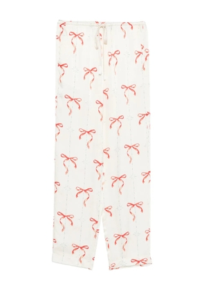 Forte Forte bow-patterned trousers - Neutrals