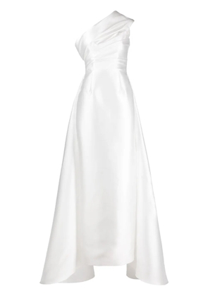Solace London Alba one-shoulder gown - White