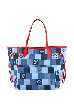 Louis Vuitton Pre-Owned Neverfull Damier and Monogram Patchwork Denim MM tote bag - Blue