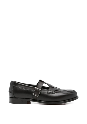 MORGILLO Martini woven buckle loafers - Brown