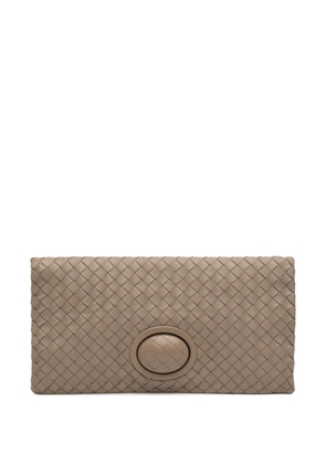 Bottega Veneta Pre-Owned 2012-2025 Nappa Intrecciato Turn Lock clutch bag - Brown