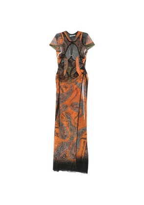 Ottolinger paisley-pattern maxi dress - Orange