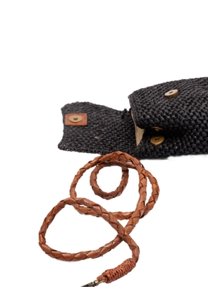 IBELIV mini Zaz raffia braided satchel - Black