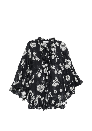 Dorothee Schumacher Floral Daydream ruffled blouse - Blue