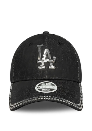 NEW ERA CAP sequin-embellished logo baseball hat - Black