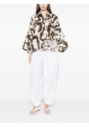 MARK KENLY DOMINO TAN Paily MKDT drawstring trousers - White