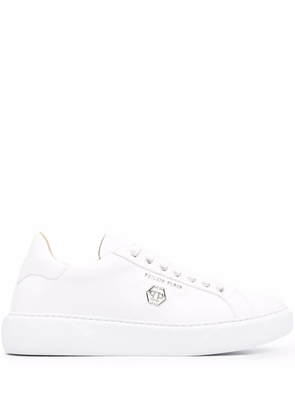 Philipp Plein logo-plaque low-top sneakers - White