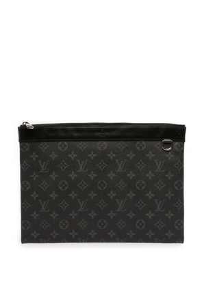 Louis Vuitton Pre-Owned 2017 Monogram Eclipse Discovery Pochette GM clutch bag - Black