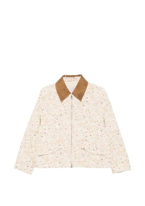 Tela floral-print collar jacket - Neutrals