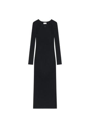 Courrèges cut-out ribbed long dress - Black