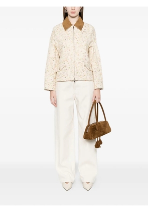 Tela floral-print collar jacket - Neutrals