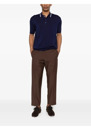 Greyed belt-loop trousers - Brown