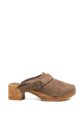 Bosabo Annaé buckle suede clogs - Brown