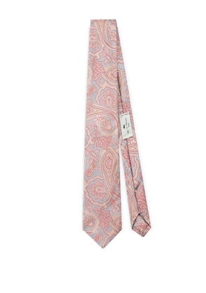 ETRO paisley-jacquard tie - Pink
