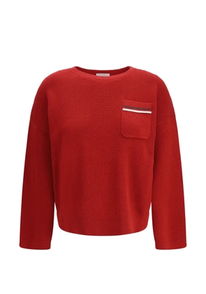 Brunello Cucinelli patch-pocket sweater - Red