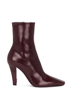 Saint Laurent Jill leather ankle boots - Red