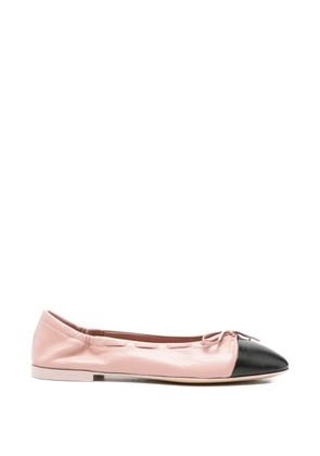 Pomme D´Or Georgia bow-detail two-tone ballet flats - Pink