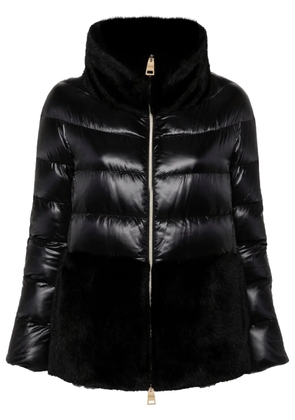 Herno faux-fur quilted down jacket - Black