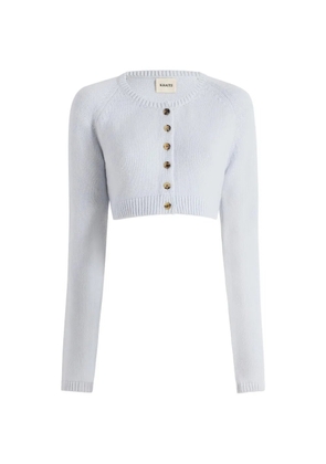 KHAITE crew-neck cardigan - Blue