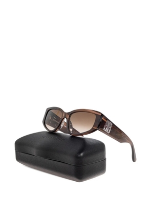 Balenciaga Eyewear logo rectangle sunglasses - Brown
