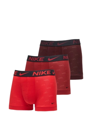 Nike logo-waistband boxers (pack of three) - Red