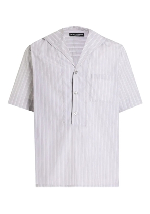 Dolce & Gabbana striped-pattern short-sleeve shirt - Grey