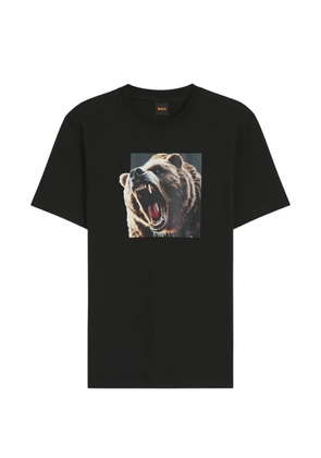 BOSS Dobermann bear-print T-shirt - Black