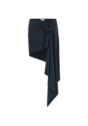 Magda Butrym floral-appliqué asymmetrical cover-up - Grey