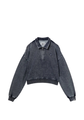 APEE™ by *A BATHING APE® logo-patched half-zip sweatshirt - Blue