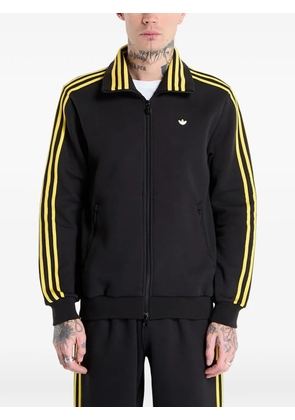 adidas stripe-detail zip-up sweatshirt - Black