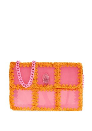 Kurt Geiger London pink comb lattice tote bag