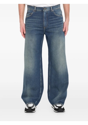 Dolce & Gabbana logo patch wide jeans - Blue