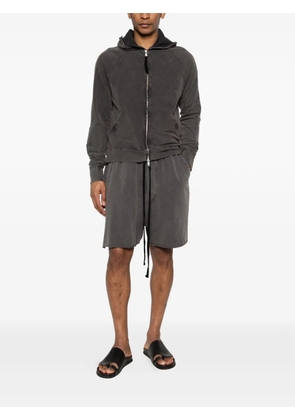 Thom Krom panelled zip-up hoodie - Grey