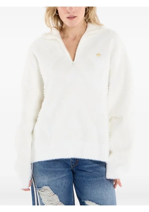 adidas Knit Hz polo top - White