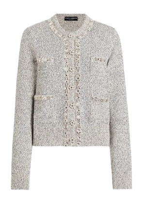 Dolce & Gabbana pearl-embellished jacket - Neutrals