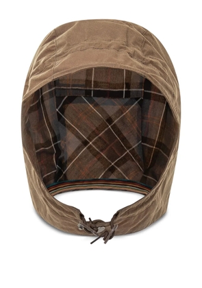 Barbour x Paul Smith waxed checked hood - Brown