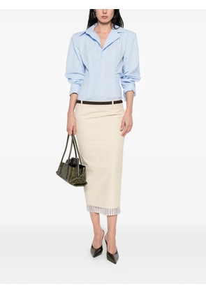 The Attico pointed-collar buttoned shirt - Blue