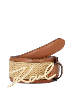 Karl Lagerfeld medium Signature belt - Brown