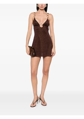 Oséree Lumière ring-detail mini dress - Brown