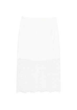 IMPERIAL lace midi skirt - White