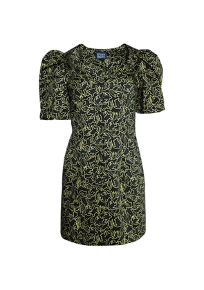 Lhd Avena printed mini dress - Black