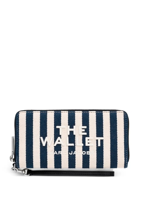 Marc Jacobs striped canvas continental wallet - Blue