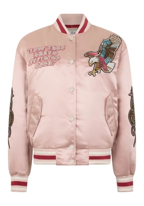 Philipp Plein embroidered-patches bomber jacket - Pink