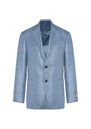 Canali textured blazer - Blue