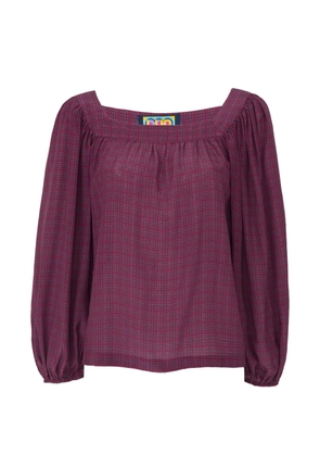 Lhd Bird Street squared-neck gathered blouse