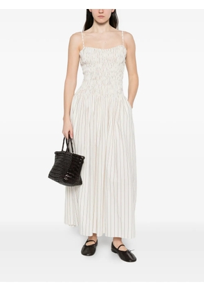Faithfull the Brand Araceli striped shirred maxi dress - Neutrals