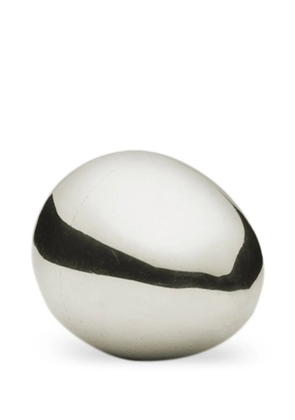 Fourth Street polished egg paperweight - Silver