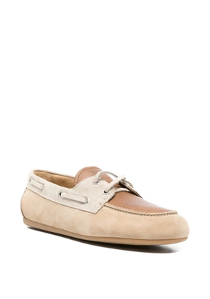Miu Miu suede boat shoes - Neutrals