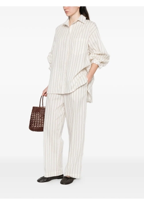 Faithfull the Brand Angelo pinstriped shirt - Neutrals